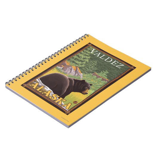 Black Bear in Forest - Valdez, Alaska Notitieboek (Linkerzijde)