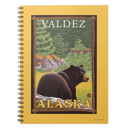 Black Bear in Forest - Valdez, Alaska Notitieboek (Voorkant)