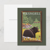 Black Bear in Forest - Wrangell, Alaska Briefkaart (Voorkant / Achterkant)