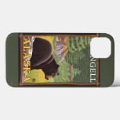 Black Bear in Forest - Wrangell, Alaska Case-Mate iPhone Case (Achterkant (horizontaal))
