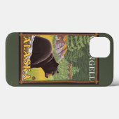 Black Bear in Forest - Wrangell, Alaska Case-Mate iPhone Case (Achterkant (horizontaal))