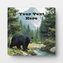 Black Bear Nature  Fotoplaat