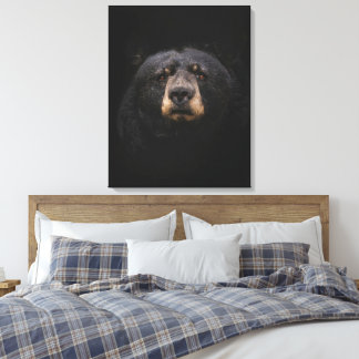 BLACK BEAR Opgespannen Canvas Print