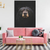 BLACK BEAR Opgespannen Canvas Print (Insitu (Woonkamer))