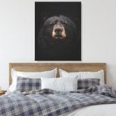 BLACK BEAR Opgespannen Canvas Print (Insitu (Slaapkamer))