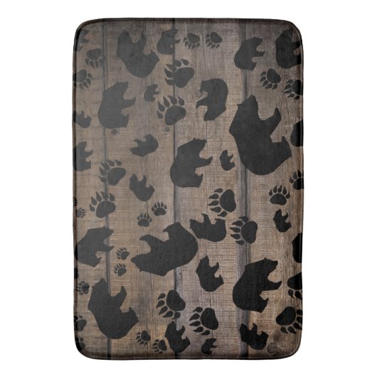 Black Bear Paws Badmat (Voorkant Verticaal)