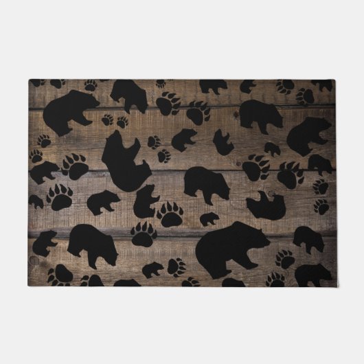 Black Bear Paws Deurmat (Voorkant)