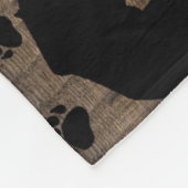 Black Bear Paws Fleece Deken (Hoek)