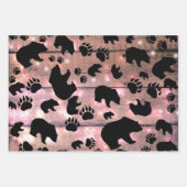 Black Bear Paws Inpakpapier Vel (Voorkant 2)