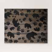 Black Bear Paws Legpuzzel (Horizontaal)