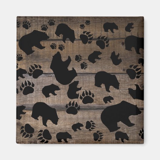 Black Bear Paws Magneet (Voorkant)