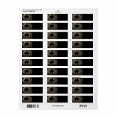 Black Bear Paws Rustic Wood Etiket (Full Sheet)