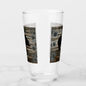 Black Bear Paws Rustic Wood Glas (Rechts)
