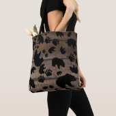 Black Bear Paws Tote Bag (Dichtbij)
