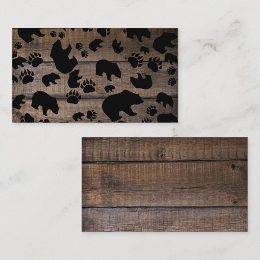 Black Bear Paws Visitekaartje (Voorkant / Achterkant)