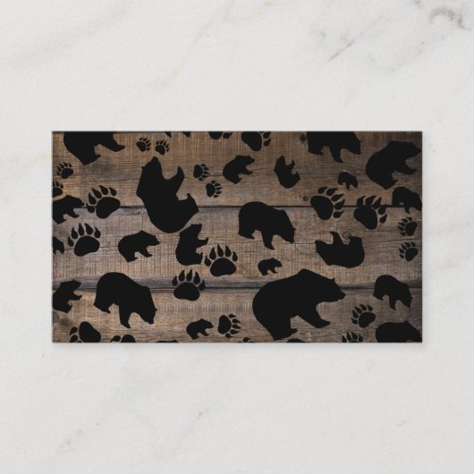 Black Bear Paws Visitekaartje (Voorkant)