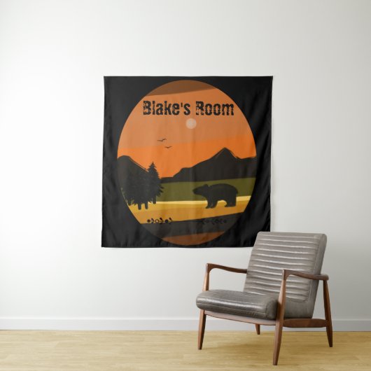 Black Bear Personalized Wandkleed (In situ)