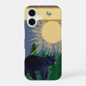 Black Bear Phone Case iPhone 16 Hoesje (Achterkant)