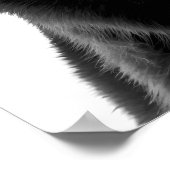 Black Bear Woodland Moderne Portret zwart wit Poster (Hoek)