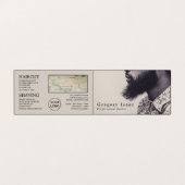 Black Beard Model, Mannen Barbers, Loyalty Card Visitekaartje (Buitenkant ongevouwen)