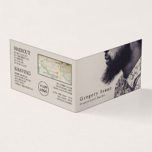 Black Beard Model, Mannen Barbers, Loyalty Card Visitekaartje