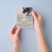 Black Beard Model, Mannen Barbres Adverteren Flyer (Hand)