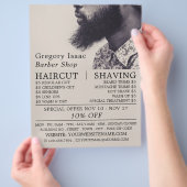 Black Beard Model, Mannen Barbres Adverteren Flyer (Hand)