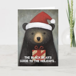 Black Bear's Gids voor de Feestdagen Kerstkaart Kaart