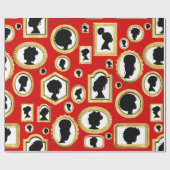 Black Beauty  Afrikaanse cameo Cadeaupapier (Vlak)