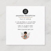 Black Beauty Angel Vierkante Visitekaartje (Achterkant)