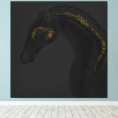 Black Beauty Canvas Afdruk (Insitu (Houten vloer))