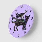 Black Beauty Cats Ronde Klok (Hoek)
