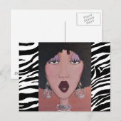 “Black Beauty Diva"-ansichtkaart Briefkaart (Voorkant / Achterkant)