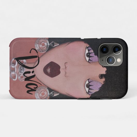"Black Beauty Diva" Case-Mate iPhone Case (Achterkant (horizontaal))
