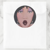 "Black Beauty Diva" Classic Round Sticker (Tas)
