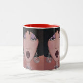 "Black Beauty Diva" Tweekleurige Koffiemok (Voorkant rechts)