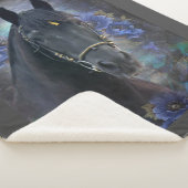 Black Beauty Friesian Horse - Blanket Sherpa Deken (3/4)