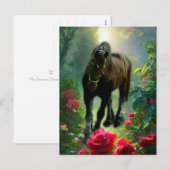Black Beauty Friesian Horse Fantasy - Briefkaart (Voorkant / Achterkant)