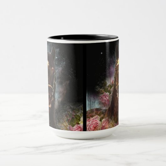 Black Beauty Friesian Horse - Mok, Beker Mok (Midden)