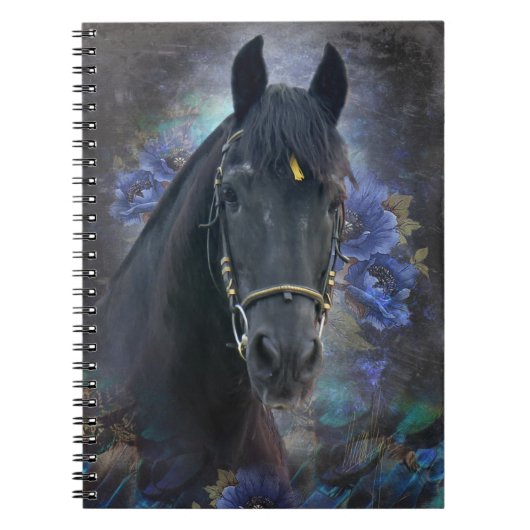 Black Beauty Friesian Horse - Notitieboek (Voorkant)