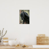 Black Beauty Friesian Horse - Poster (Keuken)
