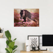 Black Beauty Friesian Horse - Poster (Thuiskantoor)