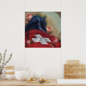 Black Beauty Friesian Horse - Poster (Keuken)