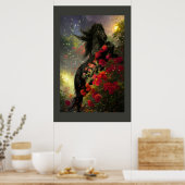 Black Beauty Friesian Horse - Poster (Keuken)