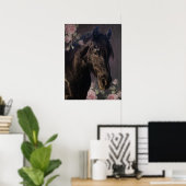 Black Beauty Friesian Horse - Poster (Thuiskantoor)