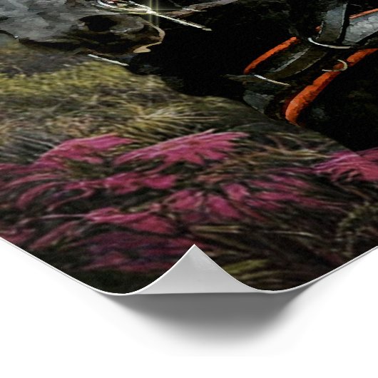 Black Beauty Friesian Horse - Poster (Hoek)