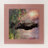 Black Beauty Friesian Horse - Puzzle Legpuzzel (Horizontaal)