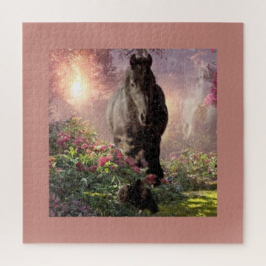 Black Beauty Friesian Horse - Puzzle Legpuzzel (Verticaal)