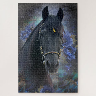 Black Beauty Friesian Horse - Puzzle Legpuzzel