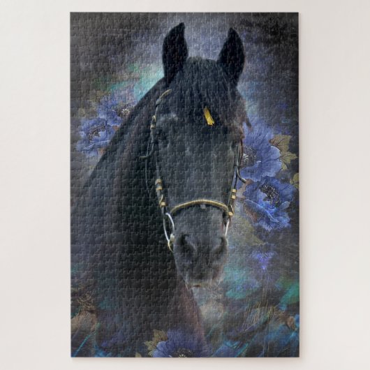 Black Beauty Friesian Horse - Puzzle Legpuzzel (Verticaal)